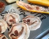 Une image de l'étape 5 de Courgette jaune farcie pancetta tomates emmental aux épices et origan (recette plancha).