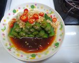 日式辣味涼拌秋葵（快速家常料理）的食譜步驟3照片