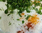 A picture of step 1 of Methi Thepla.