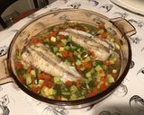 Une image de l'étape 10 de Queues de lottes aux poivrons, courgette et bouillon d'anis.