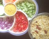 A picture of step 1 of Veg murmura chaat.