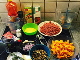 Cremige Polenta mit Hackfleisch-Kürbis-Ragout
