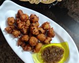 A picture of step 5 of Quinoa flour fritters.
