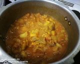 A picture of step 3 of Eggplant salan white rice trakay wali vermicelli.