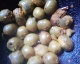 A picture of step 1 of Jolpai er Achar/ Olive pickle.