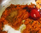 A picture of step 3 of Misal Pav (homemade masala).