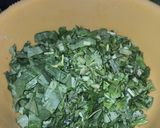 A picture of step 2 of Sarson Da Saag.