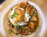 A picture of step 3 of Shrimp & Mushrooms.