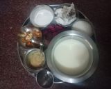 A picture of step 1 of Coconut Rose Phirni.