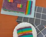 Cara Membuat Rainbow cake kukus 1 butir telur 7