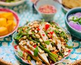 Hình bước làm 5 của món Chả Cá Trộn Rau Muống