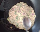 A picture of step 3 of Left over Daal with Besan ka cheela.