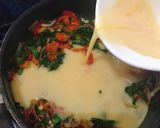 A picture of step 5 of Vegetable omelette and boiled yam.