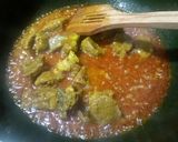 A picture of step 6 of Punjabi alo gosht.