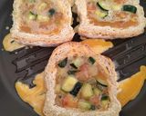 Foto del paso 5 de la receta: Pan casero relleno de tortilla de vegetales