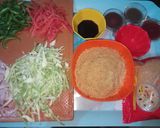 A picture of step 1 of Vermicelli Bhel.