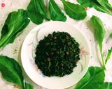 A picture of step 4 of Bengali style Shorshe Saag / Mustard Greens.
