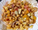 A picture of step 4 of Chana Chaat & Fruit Chaat Mix.