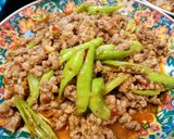 รูปขั้นตอนการทำที่ 5 ของ หมูสับผัดพริกหยวก
