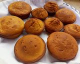 A picture of step 6 of Orange flavour cup cakes.