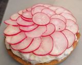 A picture of step 5 of Spring Pink Radish Tartlets.