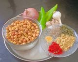 A picture of step 1 of Black chana Kabab.