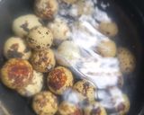 A picture of step 1 of Deep Fried Deviled Quail Eggs.