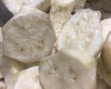A picture of step 1 of Raw Banana Fries.