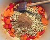 A picture of step 3 of Green lentil curry for babies & adults.