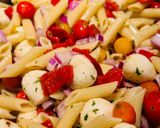 A picture of step 3 of Mozzarella and Tomato Penne Lemon Salad.