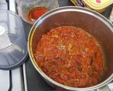 A picture of step 2 of Cheese layered pasta bake.