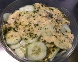 Une image de l'étape 4 de Concombres marinés au citron confit moutarde de Dijon et herbes aromatiques.