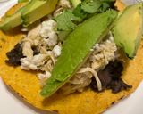 A picture of step 2 of Salsa verde tostadas in the slow cooker.