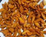 A picture of step 1 of Haldi Pickle.