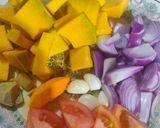A picture of step 1 of Immunity booster Pumpkin and Raw Turmeric Soup.