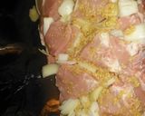 A picture of step 9 of Foil wrapped honey mustard pork loin with zucchini, squash, and baby carrots.