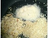 A picture of step 2 of RAGI-ALMOND Modak.