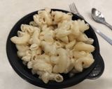 A picture of step 3 of Mac N Cheese pasta.