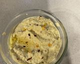 A picture of step 1 of Chickpea hummus.