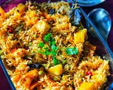 A picture of step 3 of Veg Pulao.