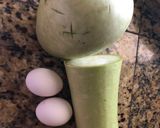 A picture of step 1 of Boiled Bottle Gourd with Fermented Tofu Dip and Boiled Eggs.