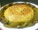 Foto del paso 6 de la receta Tortilla de patata con cebolla, puerro y pimientos fritos