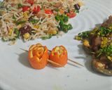 A picture of step 8 of Vegetables Rice.