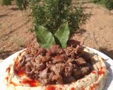 A picture of step 6 of Braised Lamb Shanks with Hummus Moutabal.