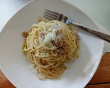 A picture of step 4 of Spaghetti pane e pancetta - bread and pancetta spaghetti.