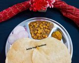 A picture of step 7 of Chole Bhature.