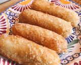 Hình bước làm 3 của món 💚 Phô Mai Que Kéo Dây Chiên Giòn (Crispy Fried Cheese Sticks)