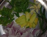 A picture of step 1 of Pudina chutney.