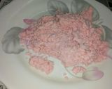 A picture of step 4 of Rose flavour rasgulla.