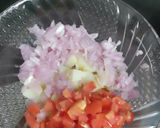 A picture of step 3 of Cone chatpata potato chat.